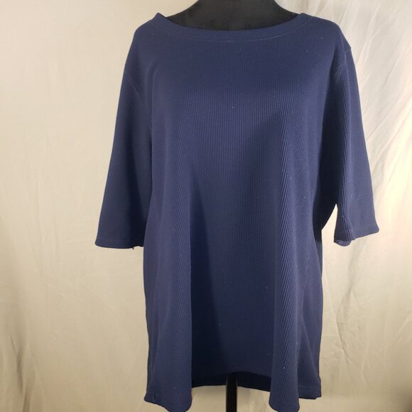 Duluth Trading Co Tops - Women's Duluth Navy Blue Waffle Knit Top - Size 2XL